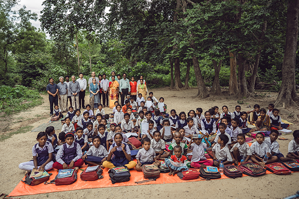 Children laughing and learning
